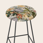 Vintage Tropical Flower And Bird Garden Stool Gallery Image 2