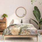 Vintage Tropical Flower And Bird Garden Comforter Gallery Image 3