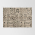 Egyptian hieroglyphs and symbols on wood Rug Gallery Image 2