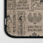Egyptian hieroglyphs and symbols on wood Laptop Sleeve Gallery Image 3