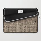 Egyptian hieroglyphs and symbols on wood Laptop Sleeve Gallery Image 2