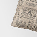 Egyptian hieroglyphs and symbols on wood Pillow Sham Gallery Image 4