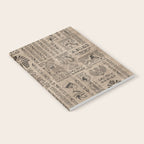 Egyptian hieroglyphs and symbols on wood Notebook Gallery Image 2
