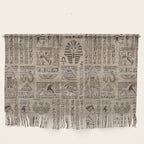 Egyptian hieroglyphs and symbols on wood Wall Hanging Gallery Image 1