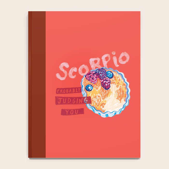 Scorpio Mood in Tomato Red | Zodiac Series Notebook Gallery Image 4