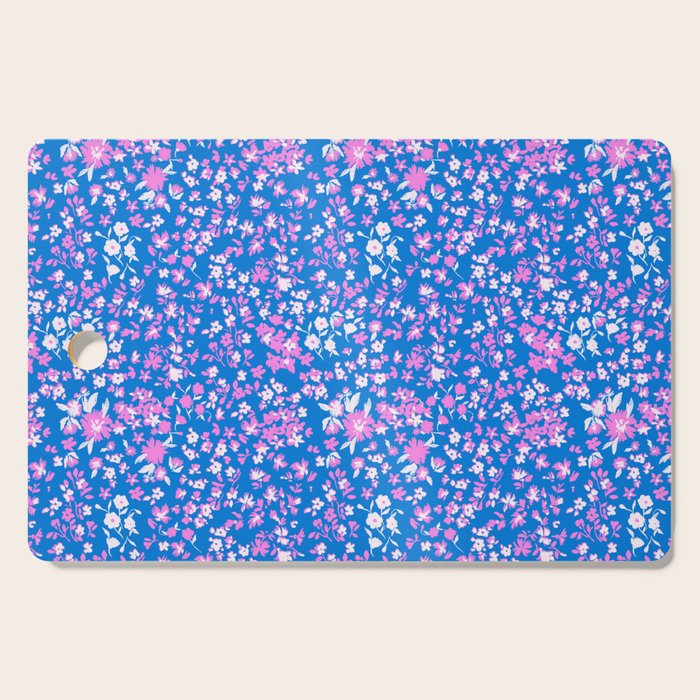 Pink and blue pop art ditsy Cutting Board Gallery Image 1