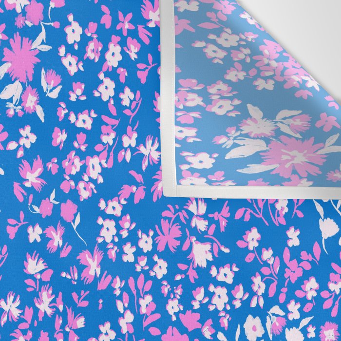 Pink and blue pop art ditsy Wall Tapestry Gallery Image 3