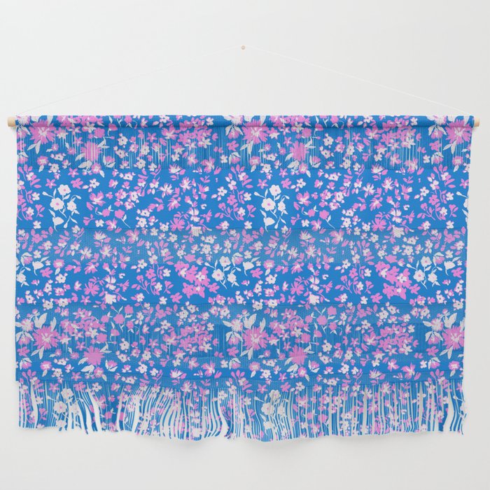 Pink and blue pop art ditsy Wall Hanging Gallery Image 1