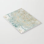 Yoga, Mandala, Teal and Gold, Wall Art Boho Notebook Gallery Image 3