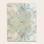 Yoga, Mandala, Teal and Gold, Wall Art Boho Notebook Gallery Image 4