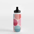Retro Red and Pink Dots Water Bottle Gallery Image 2