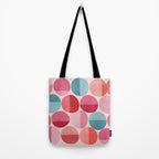 Retro Red and Pink Dots Tote Bag Gallery Image 2