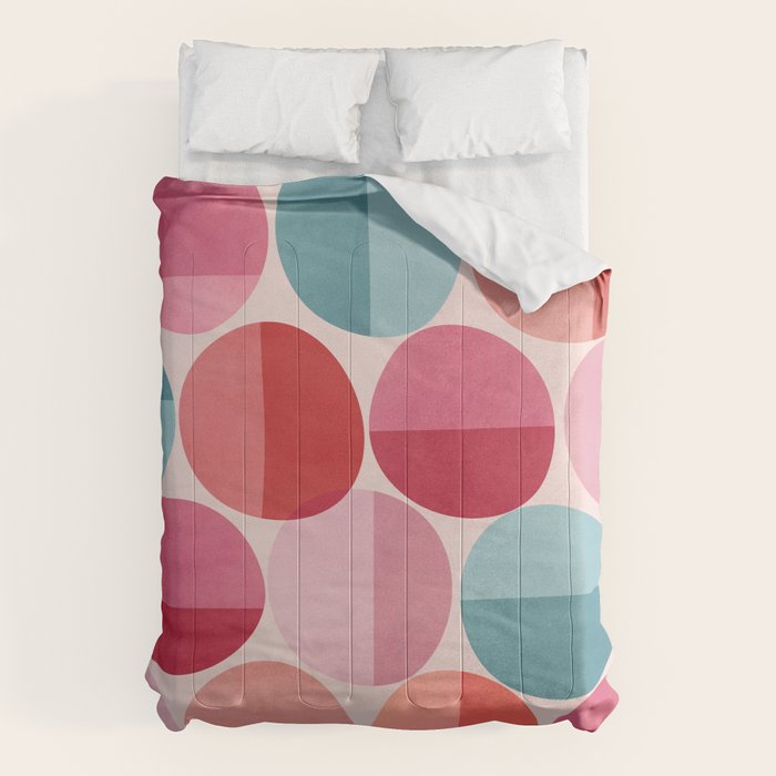 Retro Red and Pink Dots Comforter Gallery Image 6