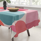 Retro Red and Pink Dots Tablecloth Gallery Image 3