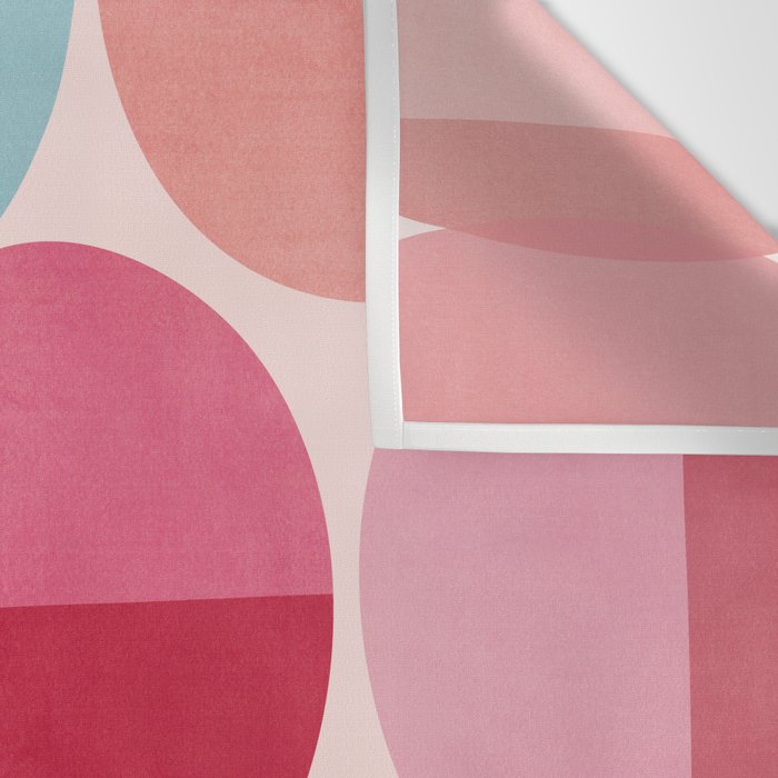 Retro Red and Pink Dots Wall Tapestry Gallery Image 3