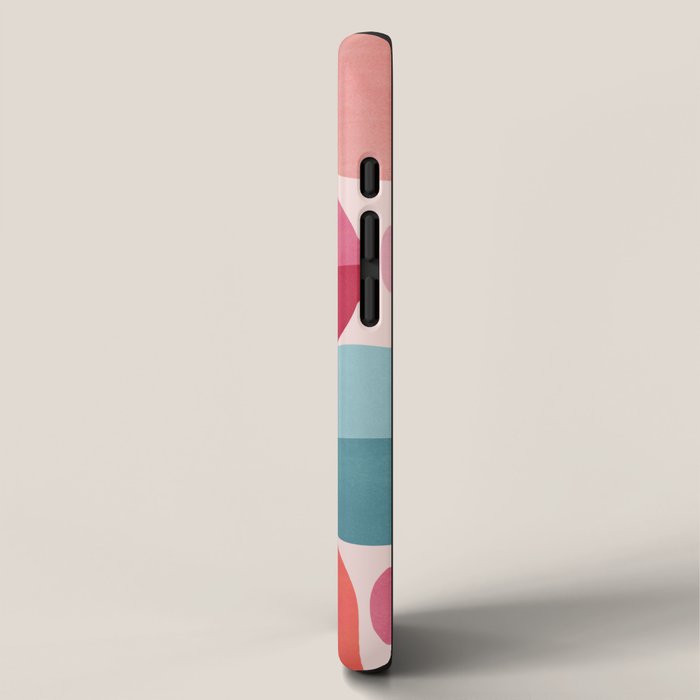 Retro Red and Pink Dots iPhone Case Gallery Image 2