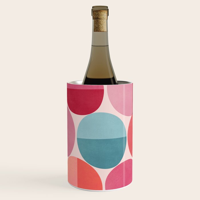 Retro Red and Pink Dots Wine Chiller Gallery Image 3