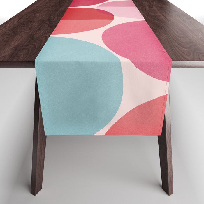 Retro Red and Pink Dots Table Runner Gallery Image 1