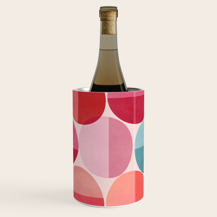 Retro Red and Pink Dots Wine Chiller Gallery Image 1