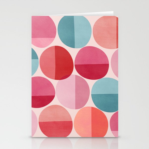 Retro Red and Pink Dots Stationery Card Gallery Image 2