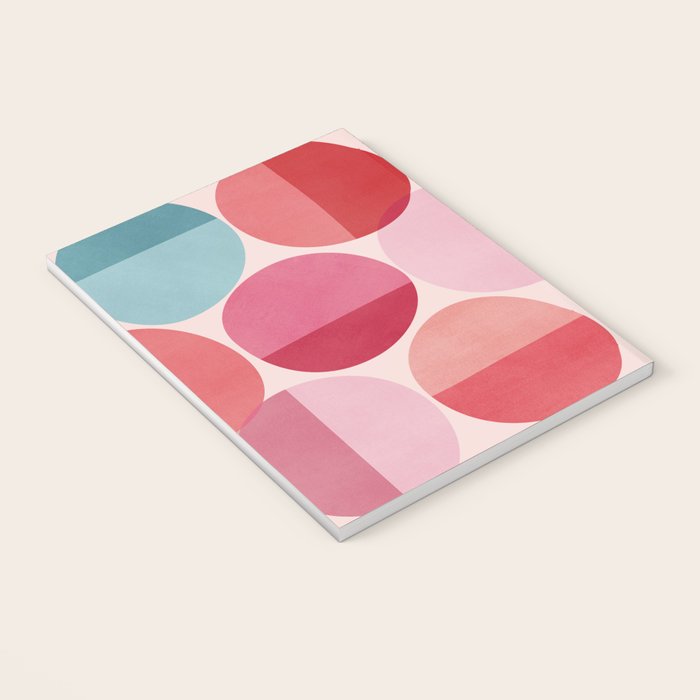 Retro Red and Pink Dots Notebook Gallery Image 3