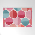 Retro Red and Pink Dots Welcome Mat Gallery Image 1