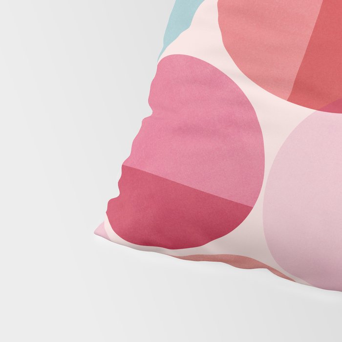 Retro Red and Pink Dots Pillow Sham Gallery Image 4