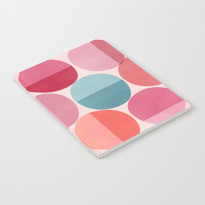 Retro Red and Pink Dots Notebook Gallery Image 2