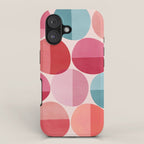 Retro Red and Pink Dots iPhone Case Gallery Image 1