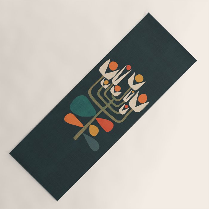 Retro botany Yoga Mat Gallery Image 1