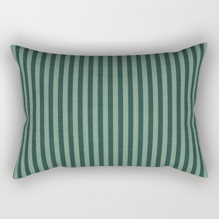 Pinstripe in Green Rectangular Pillow Gallery Image 2