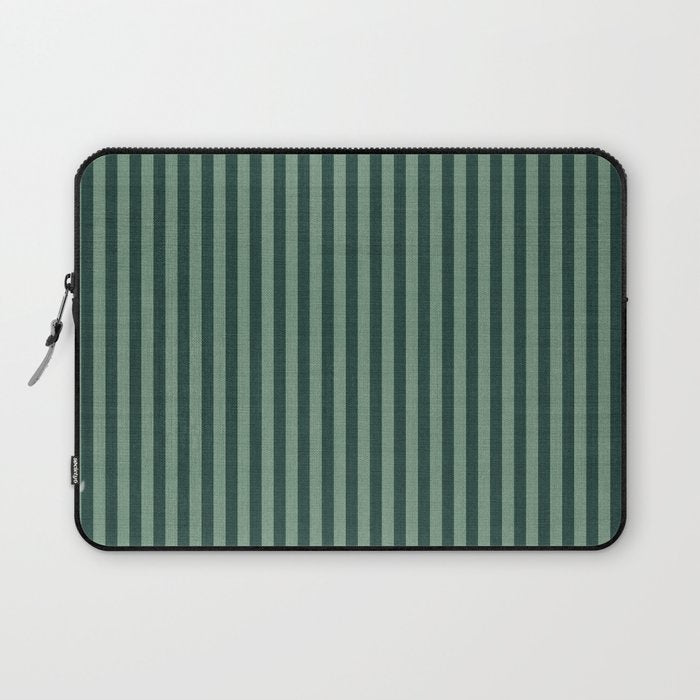 Pinstripe in Green Laptop Sleeve Gallery Image 1