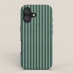 Pinstripe in Green iPhone Case Gallery Image 1