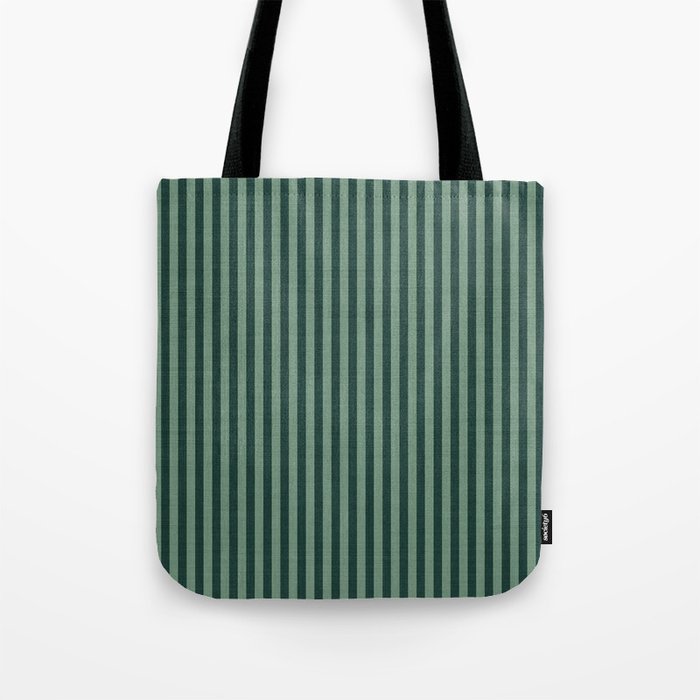 Pinstripe in Green Tote Bag Gallery Image 1