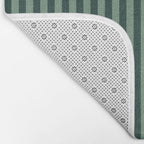Pinstripe in Green Bath Mat Gallery Image 2