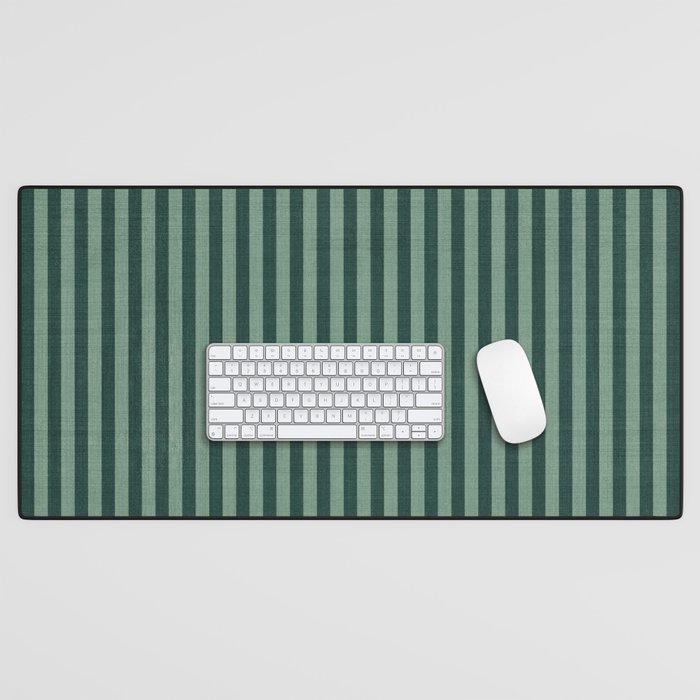 Pinstripe in Green Desk Mat Gallery Image 1