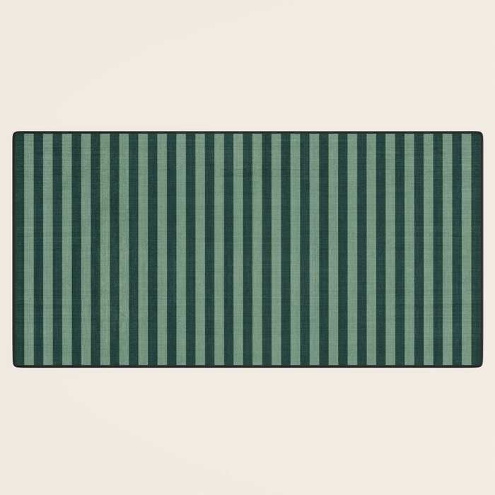 Pinstripe in Green Desk Mat Gallery Image 3