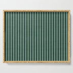 Pinstripe in Green Serving Tray Gallery Image 1