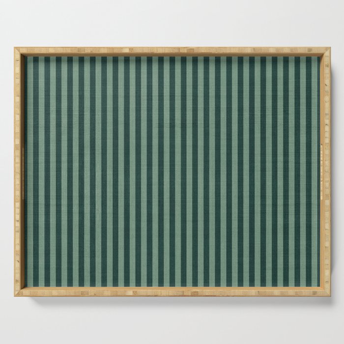 Pinstripe in Green Serving Tray Gallery Image 1