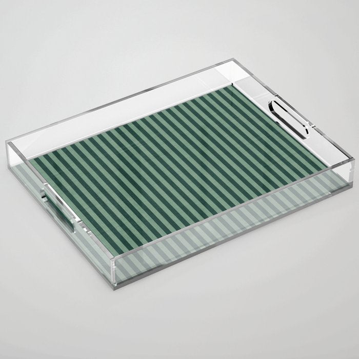Pinstripe in Green Acrylic Tray Gallery Image 1