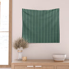 Pinstripe in Green Wall Tapestry Gallery Image 2