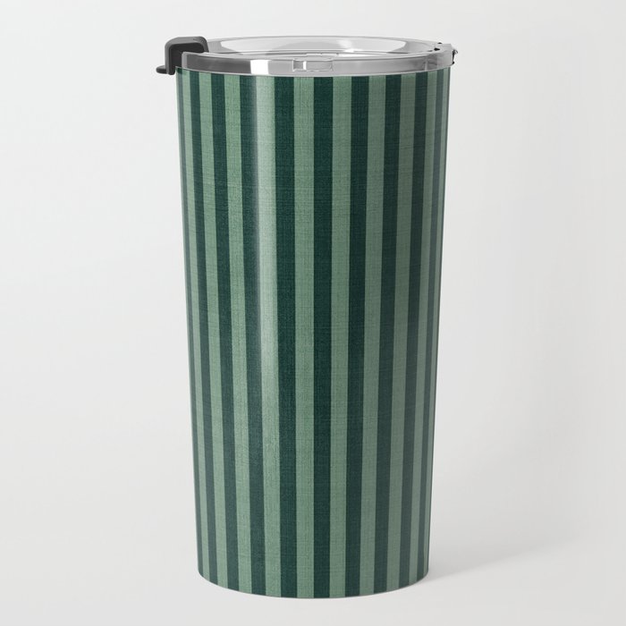 Pinstripe in Green Travel Mug Gallery Image 3