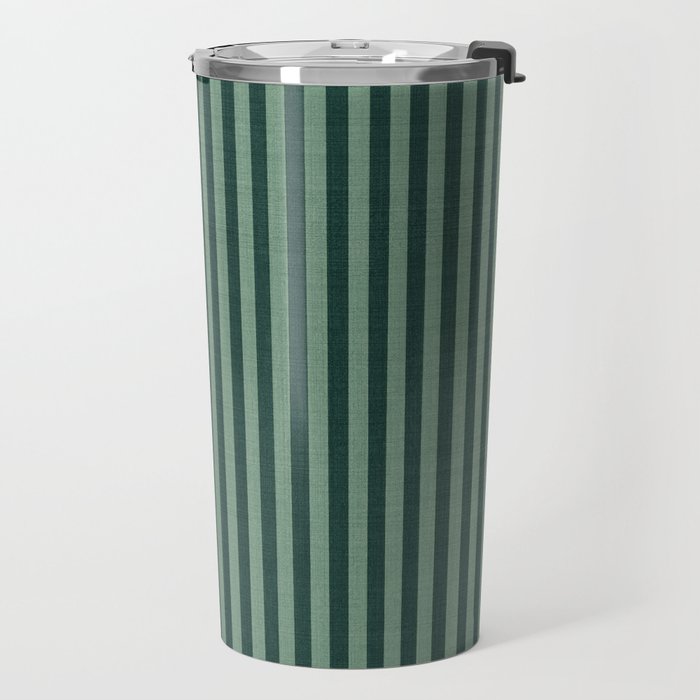 Pinstripe in Green Travel Mug Gallery Image 2