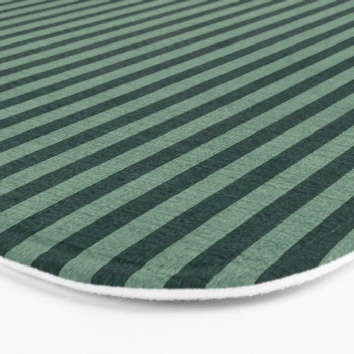 Pinstripe in Green Bath Mat Gallery Image 3