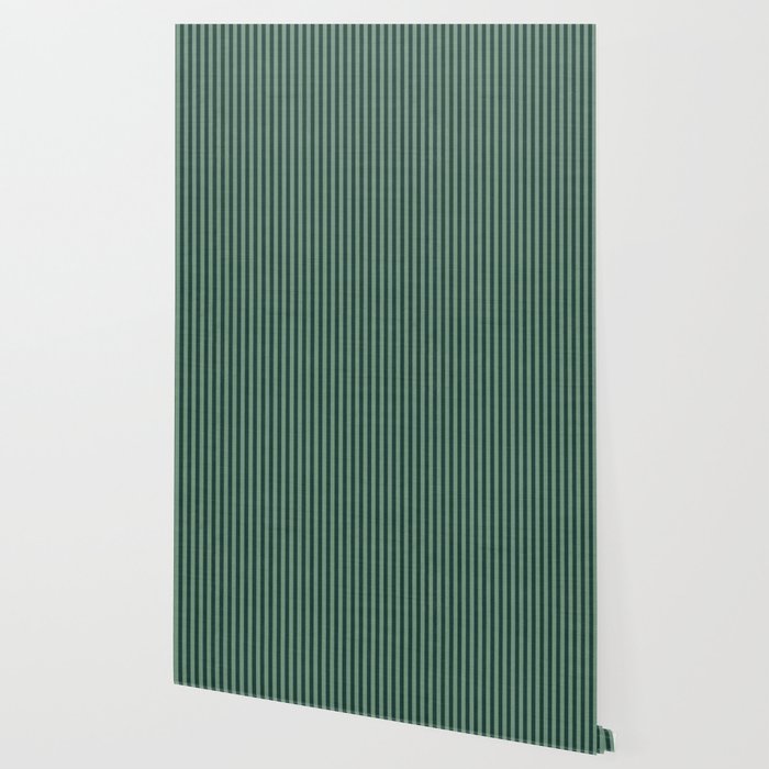 Pinstripe in Green Wallpaper Gallery Image 2