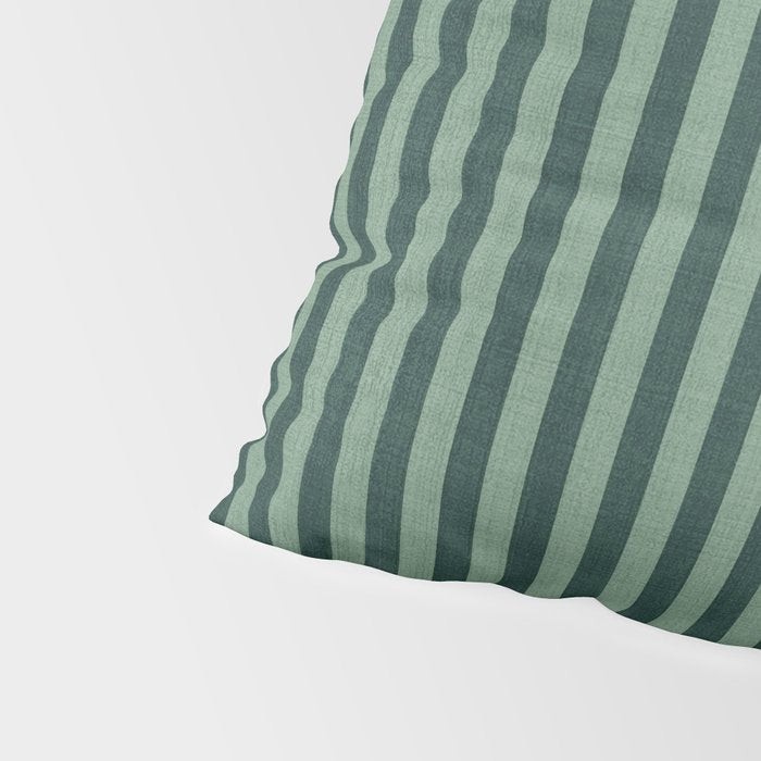 Pinstripe in Green Pillow Sham Gallery Image 4