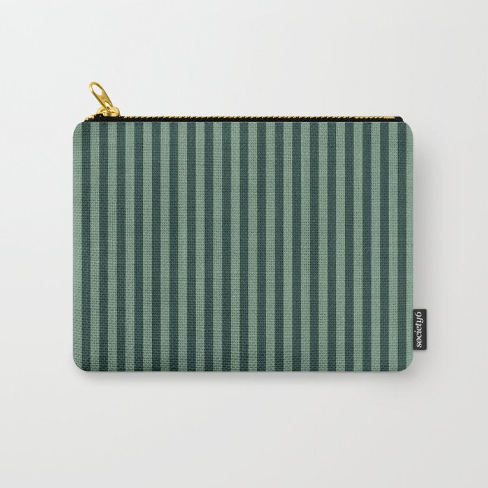 Pinstripe in Green Carry All Pouch Gallery Image 1