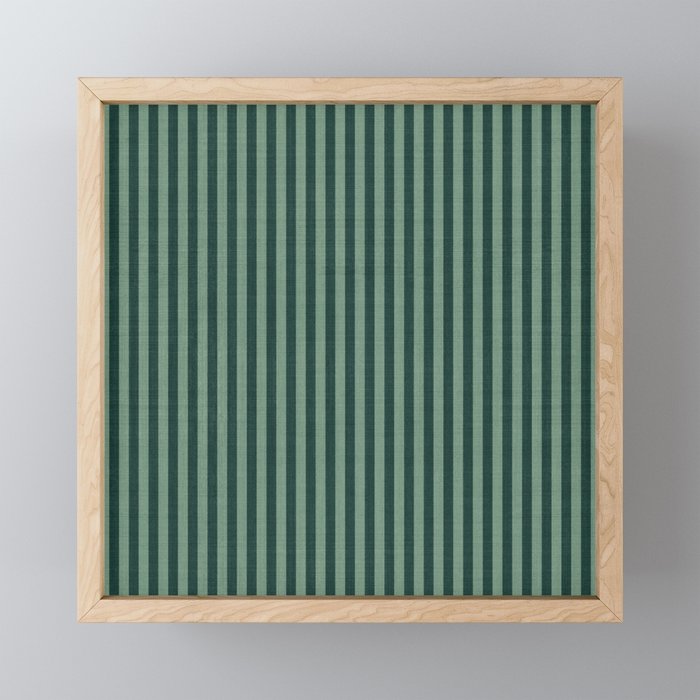 Pinstripe in Green Mini Art Print Gallery Image 1