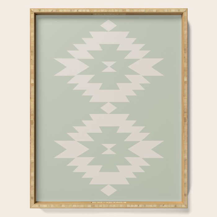 Southwestern Minimalism - Neutral Sage Green Serving Tray Gallery Image 1