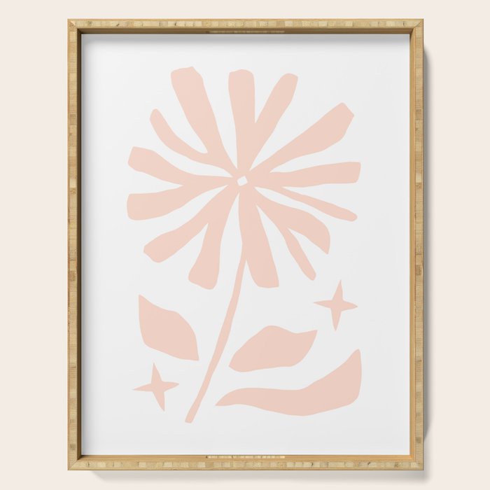 Matisse abstract flower Serving Tray Gallery Image 1